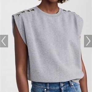 Clare V Le Vest Gray w/ Studs